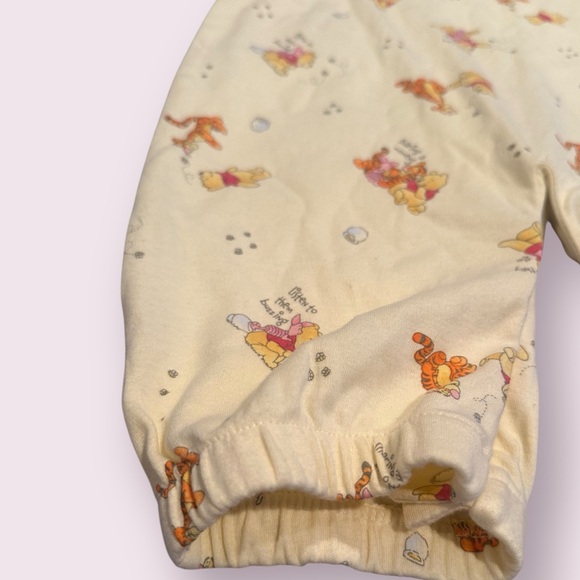 NWT Disney Winnie The Pooh Yellow One Piece Sharing a Moment Piglet and Tigger - Picture 2 of 11